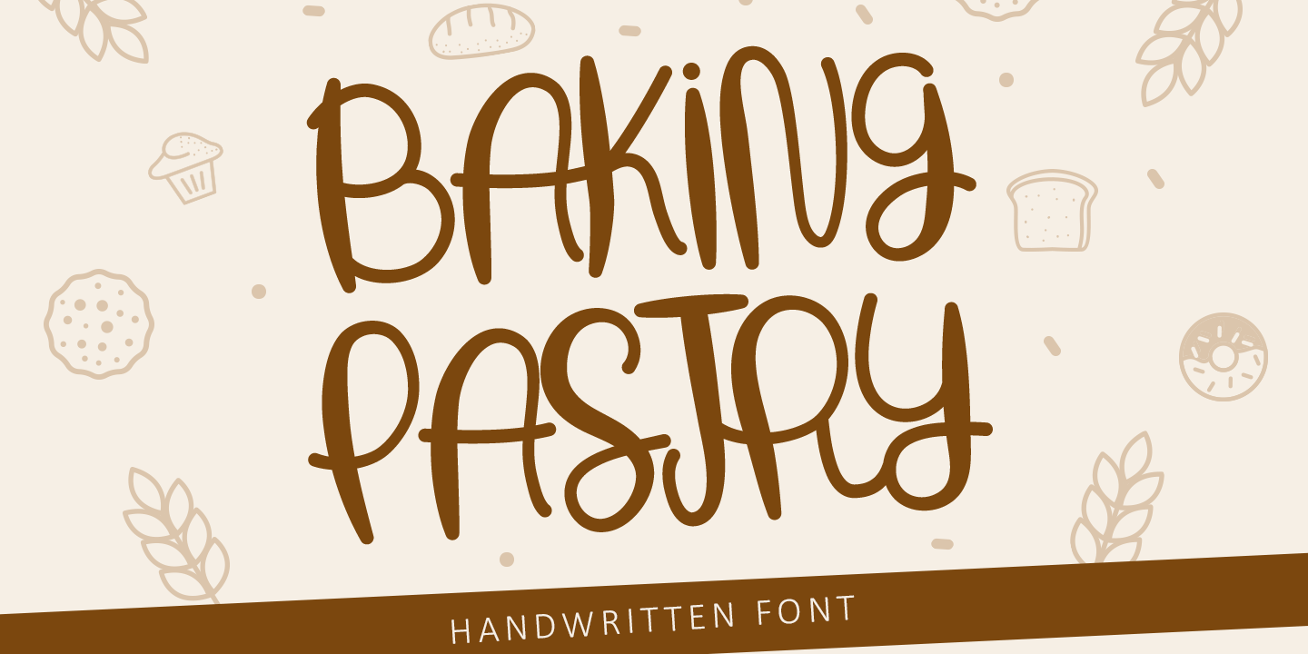 Пример шрифта Baking Pastry